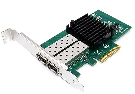 Computer District - Carte Réseau Fibre SFP 1G - 2 Ports SFP Fibre Optique - Gigabit - PCI Express X4 (PCIe X4 - PCI-E X4) - Chipset Intel I350AM2 - Equerre Low et High Profile - Windows, Linux
