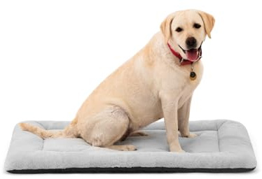 ZENGAOOU Washable Dog Crate Bed with Non-Slip Bottom, Soft Crate Mattress and Flat Dog Mat for Medium and Large Dogs, Comfortable Pet Cushion for Kennels and Home Use (106×71×5 cm)
