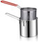 Pentola Piccola per Friggitrice con Cestello, Mini Friggitrice per Olio, Gadget in Acciaio Inossidabile 304 con Manico in Silicone Antiscottatura, Pentola per Friggitrice per