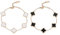 XOPOZON 2PCS Four-Leaf Clover Bracelet, Lucky Symbol, Women's Titanium Steel Bracelet, Exquisite Enamel Jewelry, Simple Design Style, Jewelry Suitable for Girls and Ladies (Black+White)