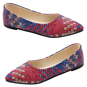 GALPADA Slip Schuhe Mit Flacher Sohle Atmungsaktiv Lässige Ballerinas Für Vier-Jahreszeiten