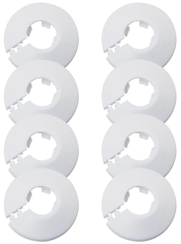 TEOZBLU 8 Stück Heizungsrohr Rosette, Innendurchmesser 17 mm, Rosetten für Heizkörperrohre zur Abdeckung von Heizungsrohren am Boden Abdeckrosette