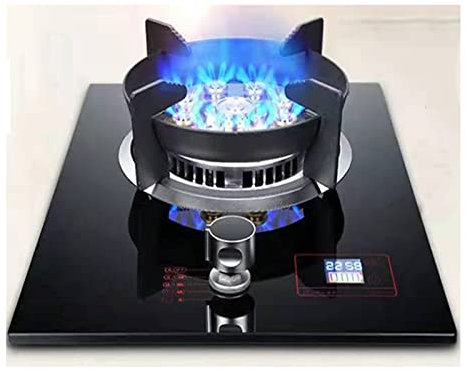 GAROEN Cuisinière à gaz encastrable 33 cm, Foyer à Neuf cavités de 5,2 KW, Table de Cuisson en Verre, cuisinière Convertible au gaz/gaz de pétrole liquéfié (A NG)