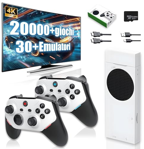 M88 Console di Gioco Retrò 1080P, Emulatore per Videogiochi, oltre 20.000 Giochi Retrò, oltre 30 Emulatori, con 2 Controller Wireless, Giochi TV Retrò Plug and Play (128 GB)