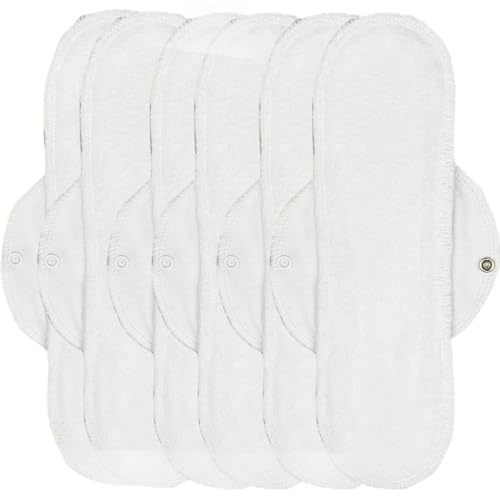 FERRYS - 1600B - Pack 6 Unidades Salvaslips de Algodón - 100% Ecológicos - Color Blanco