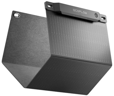 Panneau solaire portable 28 W EF ECOFLOW avec guide d'angle solaire intégré, pliable, charge rapide USB-C 20 W/USB-A 18 W pour batterie externe, étanche IP68 pour randonnée, camping, plein air