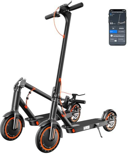 Trottinette Electrique Adulte Pliable avec Positionnement GPS, Autonomie 30km, Trottinette Electrique Adulte Antivol Ultra Legere Pneus Nid d'abeille Increvables, 350W Batterie Lithium 280,8Wh
