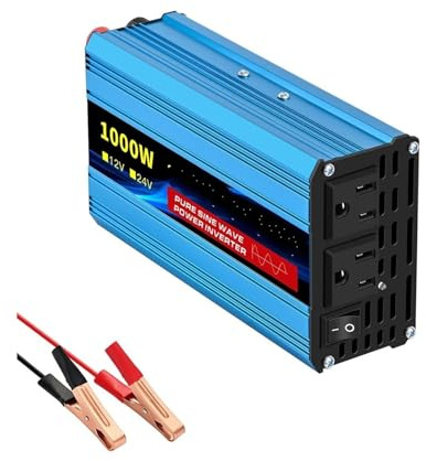 Inversor Onda Pura Convertidor Inversor De Corriente Onda Sinusoidal Pura De 12 V/24 V A 110 V CA 16000 W 4000 W 60 Hz Solar Con LED Y Enchufe Estadounidense Accesorios Para Coche(12V 110V 1000W 60HZ)