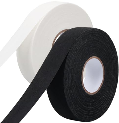 2 rotoli di nastro per hockey su ghiaccio (25 m x 2,5 cm) – Fascia antiscivolo per la massima aderenza su hockey su ghiaccio, golf, tennis, squash, badminton e baseball, attrezzature per il fitness e
