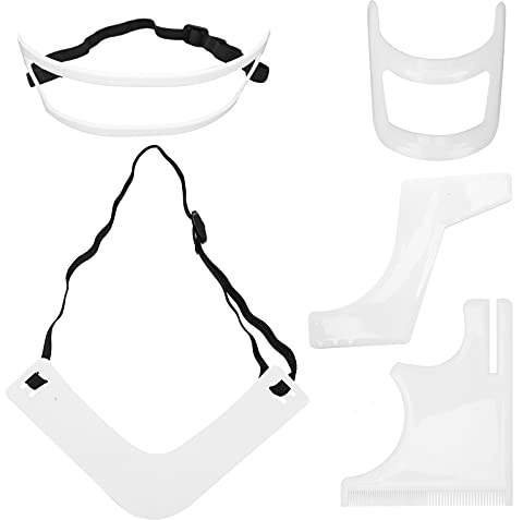 Sorandy Set per lo Styling della Barba Kit Flessibile per Rifinire L'attaccatura dei Capelli per la Barba Uomo Modello Guida per Modellare la per Uso Domestico 5 Pezzi