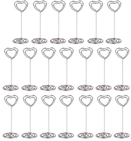 Tarjeta Nota Fotos Soporte Forma de Corazón Foto Sostenedor para Bodas Recolecciones de Fiestas 20 Piezas
