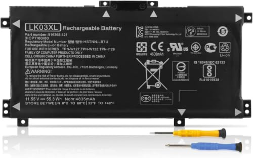 LK03XL Laptop Akku für HP Pavilion 15-CR Envy X360 15-CN0000 15-CN1000 15-CP0000 15-BP000 15-BP100 15-BQ000 15-BQ100 17-AE000 17-AE100 17-BW0000 17-CE0000 17-CE1000 17T-BW000 17T-AE000 15T-CN000 CN100