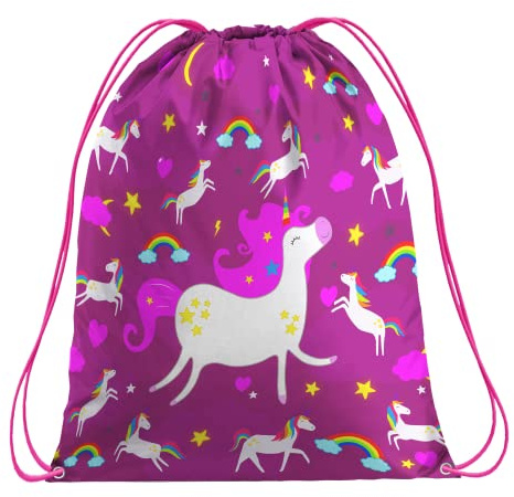 Artexia Swimming Bags for Kids - Drawstring Bags for Children - Ideal PE Bags for School for Girls - Gift Idea - Kids Drawstring Bag, Swim Bag Kids, Drawstring Gym Bag for Kids (Unicorn)
