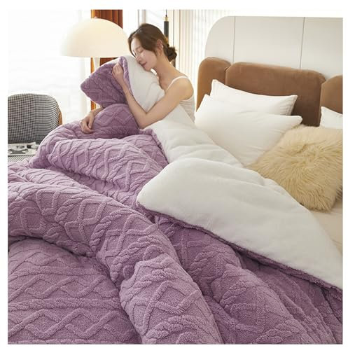 SayfuR Kaschmir Decke, Warme Winter Steppdecke, Dicke Warme Winterdecken, Flauschige 4-Jahreszeiten-Steppdecken, Flauschige Kaschmirdecken, Winterwarm Steppdecke,D,150x200cm/2kg