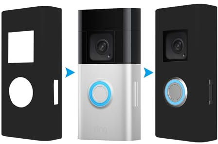 Silikon Skin Satz Kompatibel mit Ring Video Doorbell 2nd Gen/Ring Doorbell Battery Plus-Schutzhülle aus Silikon Schützen Ring Doorbell vor direkter Beeinträchtigung durch Sonnenschein, UV & Wetter