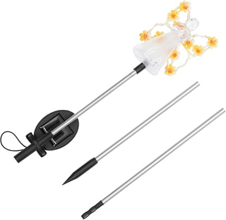 BCOATH Luce Solare Decorativa Bastoncino Luminoso Per Cimitero Decorazione Esterna Giardino Prato Patio Luce Solare Giardino (giallo)