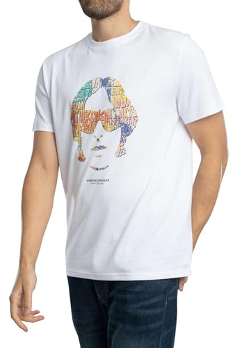 Weekend Offender Herren Kinky Afro Grafik T-Shirt, White, L