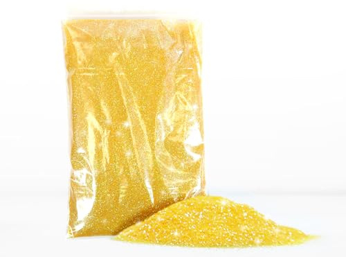 Glitzerpulver 100g – Kosmetische Qualität für Körper, Nägel & Dekoration (Zitronengelb)