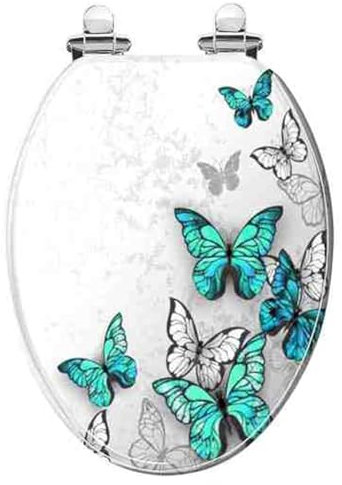 Cammeciso Toilettensitz aus Harz,Toilettensitz Aus Kunstharz,WC Sitz Aus Harz Mit Schnellverschluss,Toilettendeckel Mit Absenkautomatik,WC Sitz mit Absenkautomatik,Langsam Soft Close.