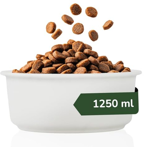 Pfotenglanz Ciotola per cani in ceramica – Ciotola di ricambio per mangiatoia – Ciotola in ceramica grande 1250 ml ciotola per cibo & gatto
