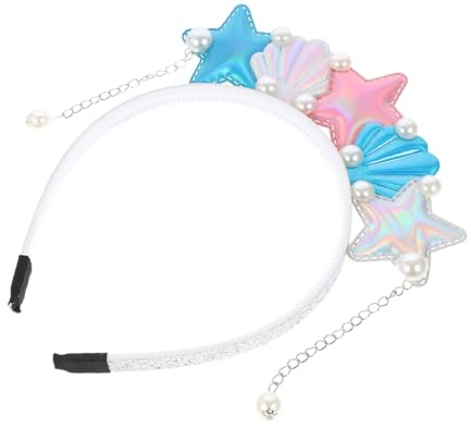 TOPPERFUN Haarreif Mit Meeresmotiv Für Kinder Leichtes Formstabiles Material Blaues Muschel Und Seestern Design Kostümzubehör Für Party Und Karneval