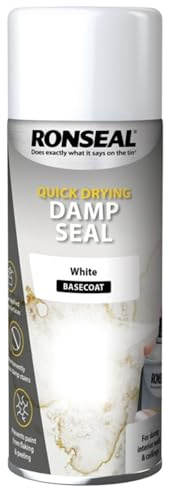 Quick Dry Damp Seal Aerosol 400ml White | Blocks Damp Stains on Walls & Ceilings | Fast Drying Spray Paint, Moisture Resistant & Paintable Finish