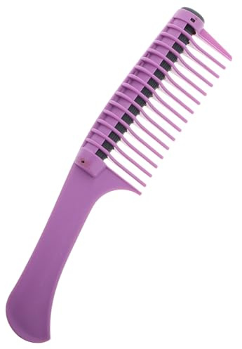 OSALADI Peigne à Mèches Colorées Violet en Plastique Robuste Outil Polyvalent pour Coloration Capillaire Soins à L'Huile et Coiffage Usage Quotidien et Salons de Coiffure Peigne pour