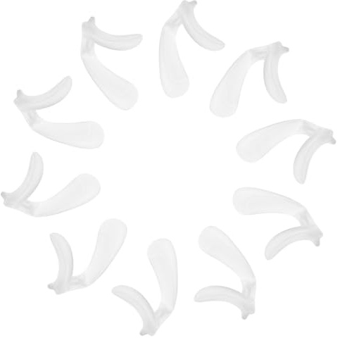 SHINEOFI 10pcs U-shaped Food-grade Silicone Eyeglass Nose Pads Non-slip Spectacle Bridge Cushions for Comfortable Support, Universal Replacement Soft Pads for Glasses and Safety Eyewear