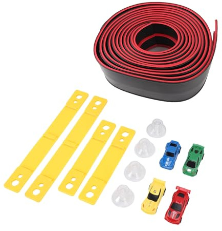 Generic Pista de Autos de Carreras Flexible Diseño de Pista Suave Impulsado por Inercia para Autos de Aleación, Modo de Carreras Multijugador y Experiencia de Juego de Desarrollo