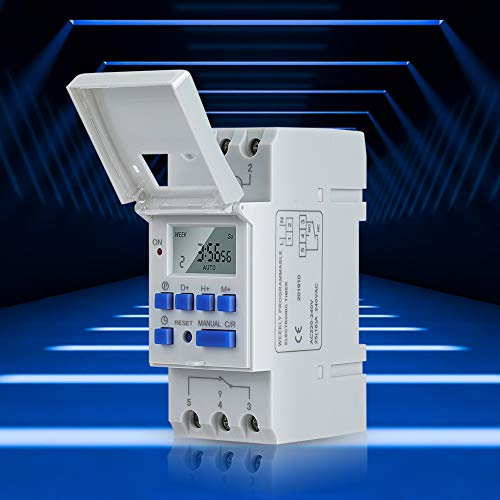 Relais Minuterie AC 220V Monté sur Rail - Affichage LCD Numérique Programmable, 16 Groupes de Commutation pour Appareils Électroménagers Industriels
