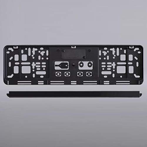 2 x kurz universal EU KFZ Kennzeichenhalter schwarz Nummernschildhalter 460 x110