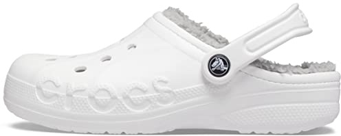 Crocs Unisex Erwachsene Baya Lined Clog Clog, White/Light Grey, 39/40 EU