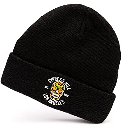 Cypress Hill Mössa för män och kvinnor | unisex svart mjuk ullig LA bandkeps | Musikvaror en storlek vintermössa en storlek