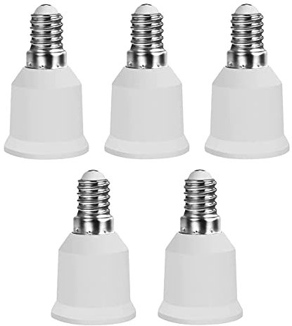 Hsthe Sea 5x E14 auf E27 Sockelkonverter, Adapterkonverter, Lampensockel, Lampensockeladapter, Lampenadapter für LED Lampen und Glühbirnen und Kompaktleuchtstofflampen