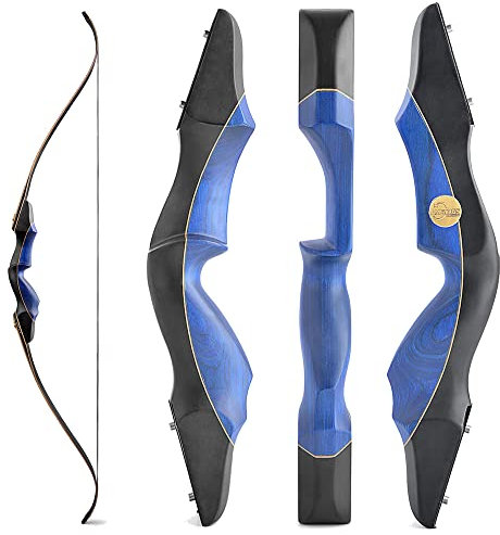 SHARROW 60 Zoll Recurvebogen Set Erwachsene 40 Lbs Takedown BogenschießEn Set Jagdbogen Pfeil Bogen Set Erwachsene Sportbogen Recurve Bogen Pfeil Set Recurvebow Rechtehand (40Lbs, Blau)