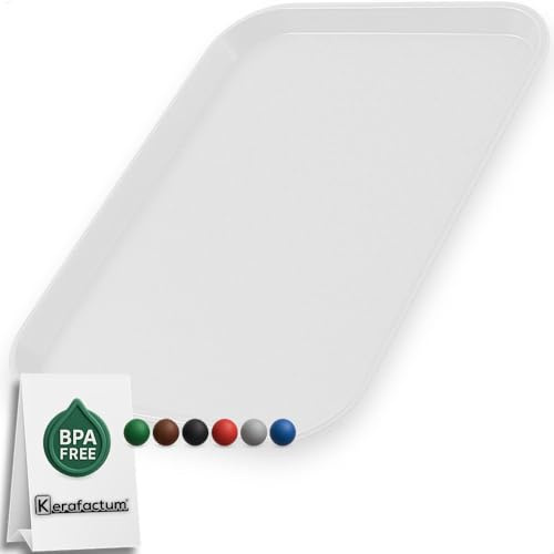 Serviertablett Kunststoff Weiss – 53 × 32,5 cm GN 1/1 – Robustes Tablett für Kantine, Gastronomie & Fastfood – stapelbar, rutschhemmend, BPA-frei, spülmaschinengeeignet, Mehrweg