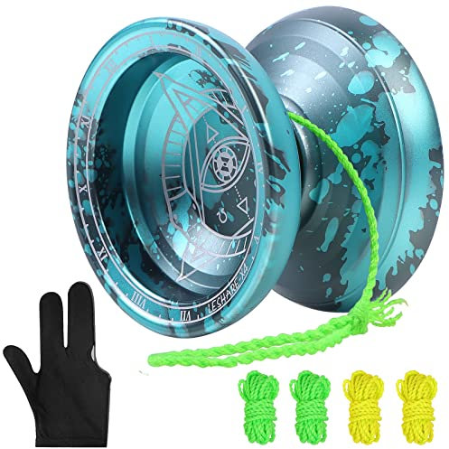 REAQUE JoJo Profi für Kinder / Erwachsene, Professionelles Aluminium-Jo-Jo, Zwei Sätze von Lagern, Nicht ansprechende Lager / empfindliche Lager Yo-Yo, für Anfänger und professionelle Spieler