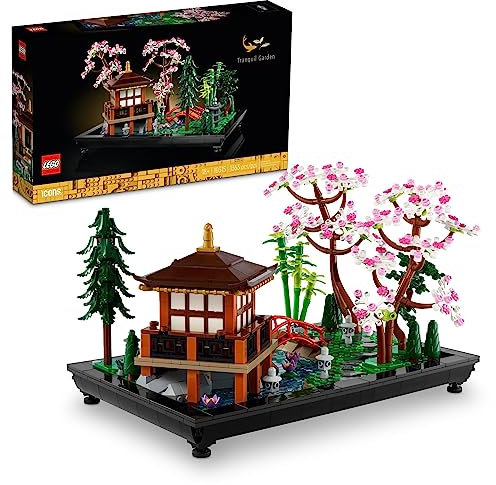 LEGO Icons Tranquil Garden 10315 Creative Building Set, A Gift Idea for Adult Fans of Japanese Zen Gardens and Meditation, Build-and-Display This Home Decor Set for The Home or Office