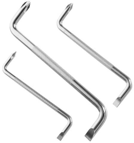 Jeu de Tournevis Coudés de Z, 3 Pièces, Acier au Carbone