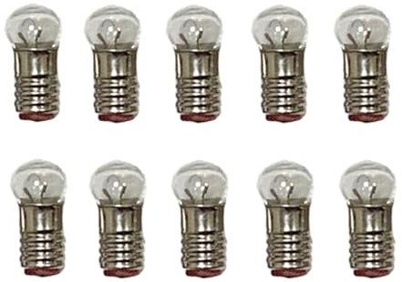 ShuoHui E5 Mini-Glühlampe 12V 50mA Birne lampen warm weiß E5 E5.5 H0 Gelb G6X14mm (10)