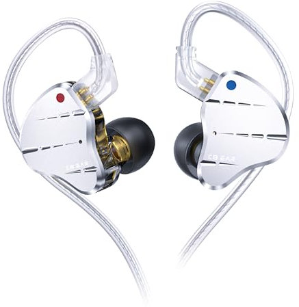 Yinyoo KBEAR KS10 IEM HiFi Ecouteurs Intra-auriculaire Filaire 1DD+4BA écouteur Jack 3,5mm Oreillette avec Coque en métal CNC Casque Audio pour Musique électronique, Le Rock