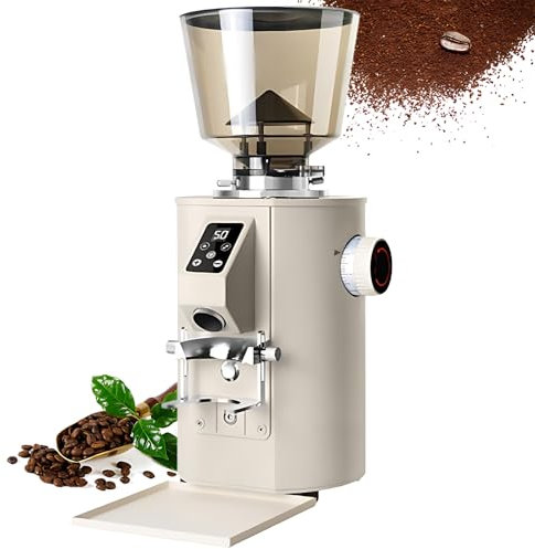 Moulin à café électrique de Grande capacité, Moulin à Grains de café 350 W avec 9 réglages de mouture, 2800 TR/Min, Moulin à épices 450 g avec Affichage LED et minuterie, tête de Coupe en Acier