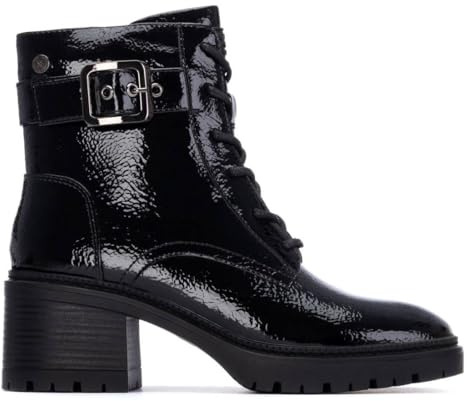 XTI - Botín Militar Mujer Negro - Calzado Cómodo y Versátil - Moda casual - Modelo 14427501 (Talla 36)
