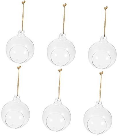 MOTHNUR 6piezas Lavabo Colgante Bola De Maceteros Hidropónicos Colgantes De Vidrio para Micropaisajes Adornos para Candelabros Dormitorio