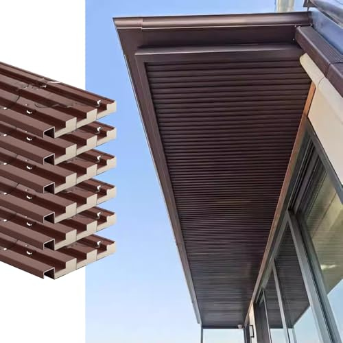 Pannelli per tetto resistenti e impermeabili, lunghezza 2,6 m, confezione da 6 pezzi, in metallo, per balconi, tettoie, coperture per patio e grondaie di case (L 1 m 1 m)