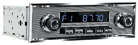 1 Din Autoradio MP3-Player Klassisches Auto Retro Stereo Unterstützung FM AUX EQ USB-Eingang In-Dash Bluetooth for Benz