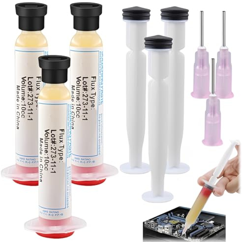 IWIDYA 3 unidades Estaño para soldar electrónica sin plomo – Flux para soldar estaño –10g Pasta soldar estaño, fácil aplicación, 271º, Pasta de soldadura electrónica (B)
