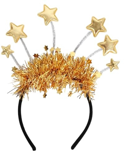 Noël | Coiffe De Nouvel An Paillettes 2026 | Pour Les Cheveux Avec Paillettes Et Pompons Dorés | Pour Le De, Anniversaire, Bureau, École, Costumes, Session