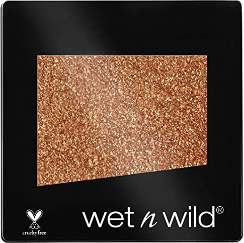 Wet n Wild - Color Icon Eyeshadow Glitter Single - Ombretto Glitter Brillante Singolo Ottone - Super Pigmentato, con Formula Idratante e Setosa - Vegan - Brass