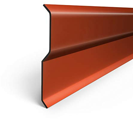 Aluminiumblech Wandanschlussleiste Wandanschlussschiene 2 Meter Farbe ZIEGEL